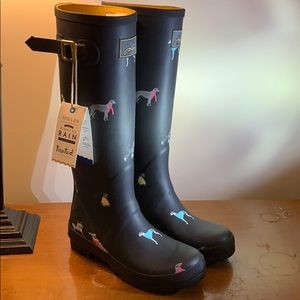 JOULES Tall printed rain boots